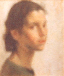 Head of a young woman, possibly 'Meg'