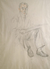 Self Portrait, study for portrait of Bernard and Peggy