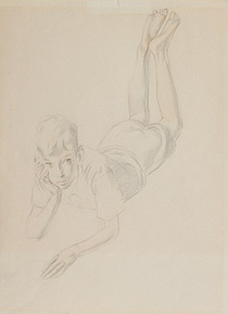 Study of Boy for The Family 1932